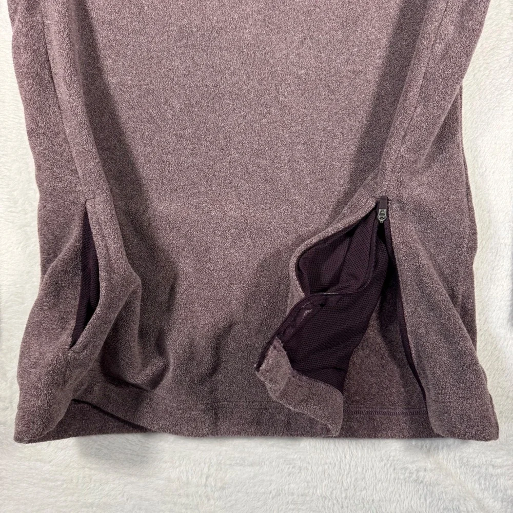 Nike Pullover Womens Small Purple Cowl Neck Dri-FIT Fleece‎ Embroidered Logo Zip